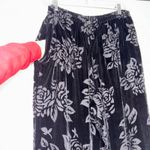 Vintage Academia Whimsigoth Rayon Silk Velvet Rose Mesh Double Lined Loose Pants Size M Photo 3