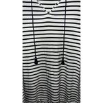 ✨Boden Arabella Navy Blue White Striped Nautical Ruffle Hem Jersey Dress SZ 10 Black Photo 3
