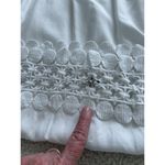 Blue Island  Off The Shoulder 3/4 Sleeve Mini Lace Trim Cover-Up Dress White Sz M Photo 11