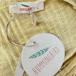 Hummingbird Eyelet Lace Ruffle Sleeve Yellow Knot Front Top Size M NEW Photo 5