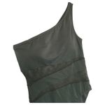Carmen Marc Valvo Swimsuit Womens 14 One Shoulder Mesh One Piece Padding Green Photo 6