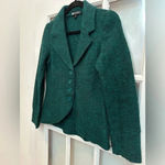 Valerie Bertinelli Vintage  100% Wool Jacket Blazer Heathered Green Black Size S Photo 2