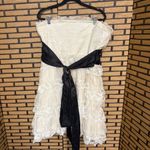 Masquerade  White And‎ Black Lace Strapless Dress Size 16/17 Photo 1