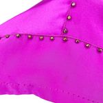 Diane Von Furstenberg  Carl Top Fuchsia Pink Beaded Y2K Silk Blouse Size 8 Photo 7