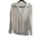 Equipment ✨Adalyn Uniform Dot Sz Large Blouse in Ivory White ✨ Photo 3