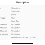 SheIn Women's Fashion Rhinestone Decorated Flat Sandals Photo 6