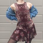 Free People Intimately Bohemian Paisley Floral Drop Waist Mini Tank Dress XS Photo 1