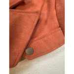 Desigual New  Multi-Pocket Zip Front Jacket Coat Cinched Waist Salmon Pink Sz M Photo 7