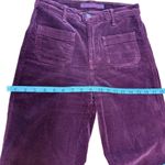 J Brand  Ali High Rise Merlot maroon Patch Pocket Flare‎ Corduroy Bell Bottom 25 Photo 6