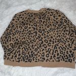 J.Crew  Leopard Print Cardigan Sweater size Medium Animal Print Oversized Photo 4