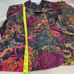 Chico's  2 Womens Bohemian Floral Paisley Jacket lined button up textured blazer Photo 4