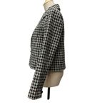 Madison d' Amelie Paris Women's Houndstooth Jacket Size 8 Cropped Black Photo 2