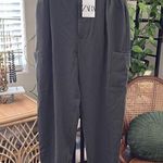 ZARA NWT Army Green Side Gathered Cargo Utility Trouser Pants Photo 0