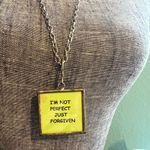 Boutique Our Lady Long Pendant Necklace Silver Tone Chain Humorous Religious Jewelry Gift Photo 3