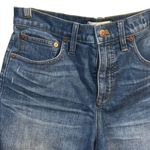 Madewell High-Rise Medium Wash Raw Hem Denim Shorts Size 27 Classic Rodeo Modest Photo 2
