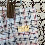 Vintage Mann Deadstock red blue plaid bell flare pants 28x34 Size XS Photo 2