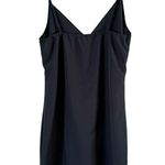Madewell  Navy Blue V Neck Satin Mini Slip Dress Women’s Size 8 Photo 4