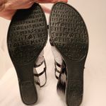 Stuart Weitzman  Obladi Sandal Cognac Tortoise Women's Brown Leather Wedge Size 8 Photo 11