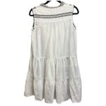 Paani S/M Cotton Summer Dress Mini Embroidered White Beach Greek Boho Elegant Photo 5