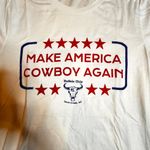 Buffalo Chip Saloon Make America Cowboy Again Tshirt Cave Creek AZ SZ S Country White Photo 1
