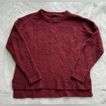 J.Crew  Women’s Wool Blend Crewneck Sweater Red Christmas Holidays - Medium Photo 0