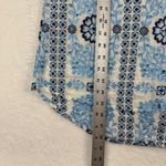 Boho Chic Embroidered Eyelet Tunic Top White Blue Floral Size S Small Blue Photo 2