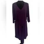 The Limited   like new purple long sleeved dress with belt. Size large Photo 4