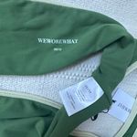 We Wore What contrast one shoulder top green / wheat NWT XS Photo 6