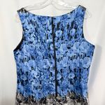 J Taylor Plus Size 18W Dress Sleeveless Fit n Flare Floral Blue White Mini 700 Photo 4