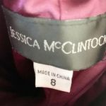 Jessica McClintock Fuchsia Iridescent Ruched Mini Dress Size 8 90s Y2K Prom Pink Photo 2