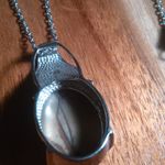 Venus Jasper and Sky Blue Topaz Stainless Steel Pendant Necklace Photo 2