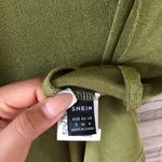 SheIn  || Two Piece Set Solid Green Strappy Top High Slit Skirt SZ Small Photo 7