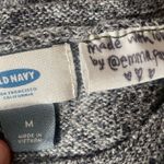 Old Navy gray and white sparkle bow embroidered sweater Photo 4