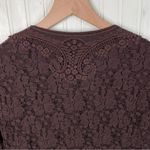 Coldwater Creek Vintage Y2K Lace Top Size Small Chocolate Brown Fairy Grunge Photo 9