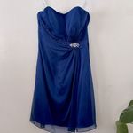 BELSOIE Formal midi dress NWT Blue Size 14 Photo 3