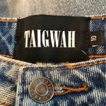 LF Taigwah stars and moon sequin high rise ankle distressed jeans size 10 Photo 5