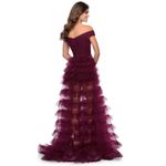 La Femme Off the Shoulder Sheer Tulle Ballgown- NWT Photo 2