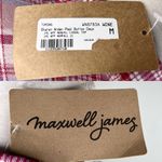 Stanton Arden Plaid Flannel Button Down Medium Cropped Wine New Photo 6