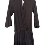 Surf Gypsy  Women’s Size M Black Crochet Waist Deep V-Neck Romper Photo 3