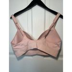 Athleta  Pink Seamless Ribbed Comfort Bra Size Large Sporty Activewear Photo 3