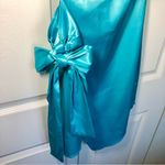 NWT Aqua Satin Strapless Mini Dress Size L Blue Size L Photo 3