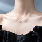 925 Silver Plated Sun Pendant Necklace for Women Photo 3