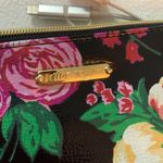Betsey Johnson floral crossbody purse charger black pink gold bag Photo 3