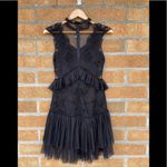 Jonathan Simkhai Lace and Tulle Mini Dress small Black Photo 9
