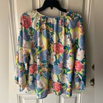 Joy Joy  NEW floral top blouse shirt women’s large colorful boutique Photo 4