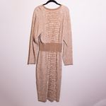 NEW Hugo Boss Feyine Croc Animal Print Stretch Knit Pullover Sweater Midi Dress Photo 3