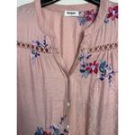 Anthropologie‎ Kindred Top 2x Embroidered Floral Pink Coquette Boho Feminine Size XXL Photo 1