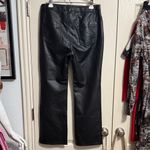 J. McLaughlin 💙 Black Vegan Leather Brandy Flare Kick Hem Pants Photo 3
