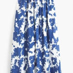 Abercrombie & Fitch [] Blue Crinkle Cutout High Neck Maxi Dress Pockets Size XLP Photo 0