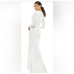 Mac Duggal NWT leena by‎  Long
Sleeves V-neck Long Gown White sz 0 $398 26554 Photo 1